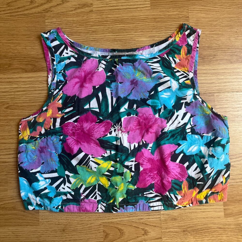 eShakti Small Floral Tropical 90's Croptop